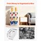 Stackable Plastic Storage Bins 14 Liter Durable Organizer with Front Access Label Stickers